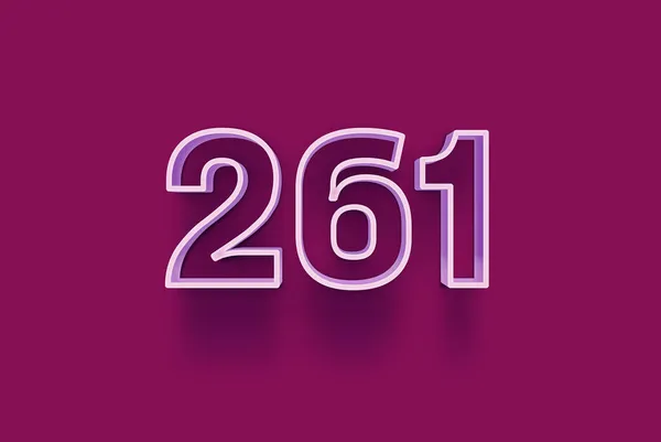 3D番号261は あなたのユニークな販売ポスタープロモーション割引特別販売ショッピングオファー バナー広告ラベル クリスマスをお楽しみくださいタグ クーポンなどのクリスマスの販売をオフ紫の背景に隔離されています — ストック写真