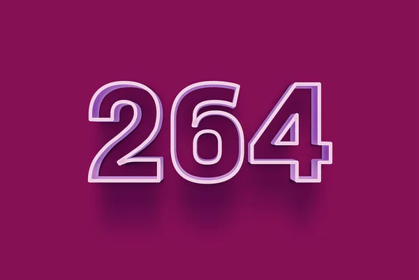 3D番号264は あなたのユニークな販売ポスタープロモーション割引特別販売ショッピングオファー バナー広告ラベル クリスマスをお楽しみくださいタグ クーポンなどのクリスマスの販売をオフに紫の背景に隔離されています — ストック写真