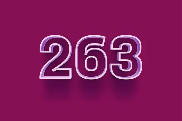 Numéro 263 Est Isolé Sur Fond Violet Pour Votre Vente — Photo