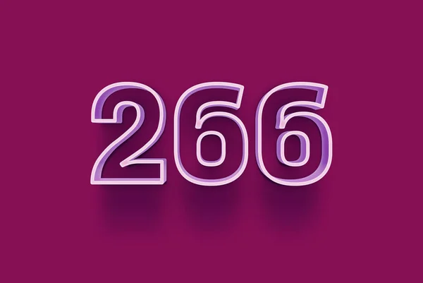 Numéro 266 Est Isolé Sur Fond Violet Pour Votre Vente — Photo
