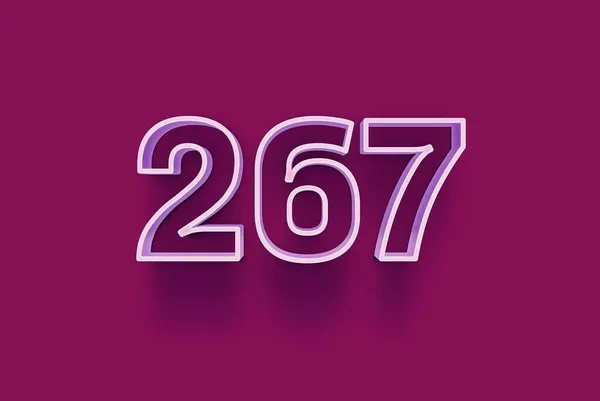 Номер 267 Изолирован Фиолетовом Фоне Вашего Уникального Рекламного Плаката Промо — стоковое фото