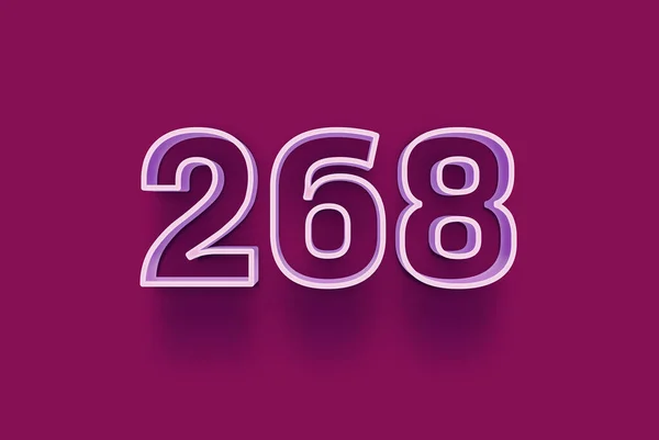 Número 268 Está Aislado Fondo Púrpura Para Oferta Única Venta —  Fotos de Stock
