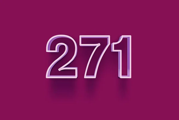 Número 271 Isolado Fundo Roxo Para Seu Único Cartaz Venda — Fotografia de Stock