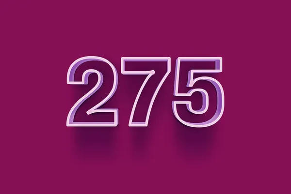 Número 275 Está Aislado Fondo Púrpura Para Oferta Única Venta — Foto de Stock