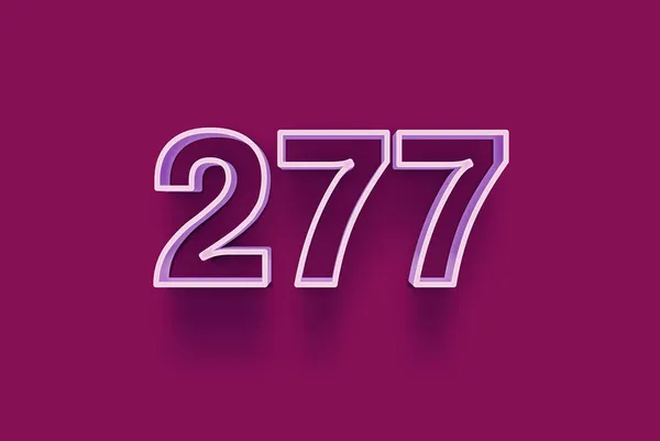 Número 277 Isolado Fundo Roxo Para Seu Único Cartaz Venda — Fotografia de Stock