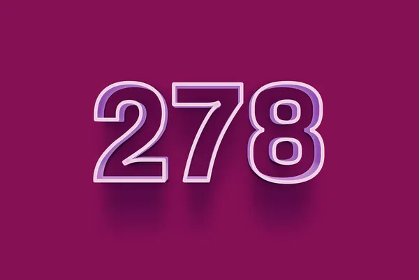 Number 278 Isolated Purple Background Your Unique Selling Poster Promo — Stock Photo, Image