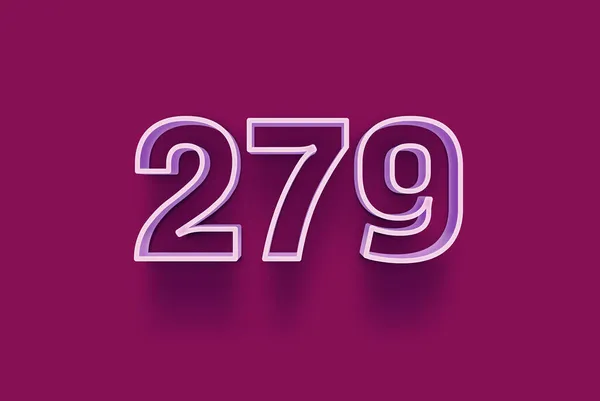 Number 279 Isolated Purple Background Your Unique Selling Poster Promo — Stock Photo, Image