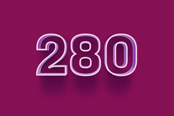 Número 280 Está Aislado Fondo Púrpura Para Oferta Única Compra —  Fotos de Stock