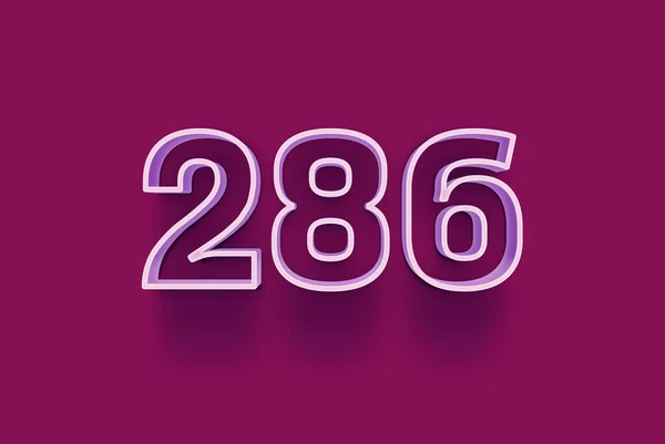 Номер 286 Изолирован Фиолетовом Фоне Вашего Уникального Рекламного Плаката Скидка — стоковое фото