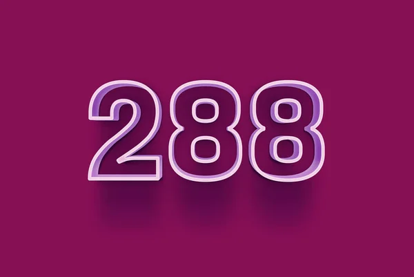 Номер 288 Изолирован Фиолетовом Фоне Вашего Уникального Рекламного Плаката Скидка — стоковое фото
