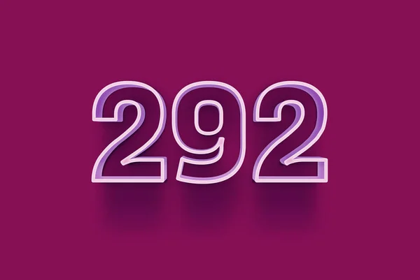 Nummer 292 Ist Isoliert Auf Lila Hintergrund Für Ihre Einzigartigen — Stockfoto