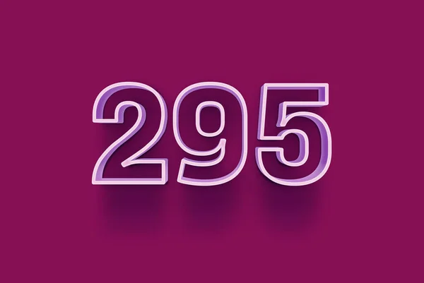 Numéro 295 Est Isolé Sur Fond Violet Pour Votre Vente — Photo