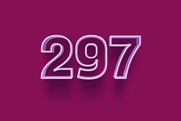 Number 297 Isolated Purple Background Your Unique Selling Poster Promo — Stock Photo, Image