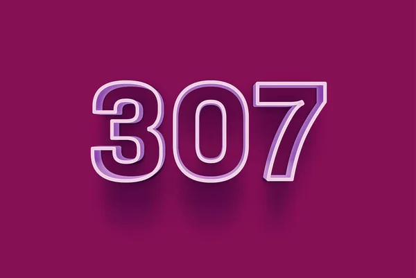 Number 307 Isolated Purple Background Your Unique Selling Poster Promo — Stock Photo, Image