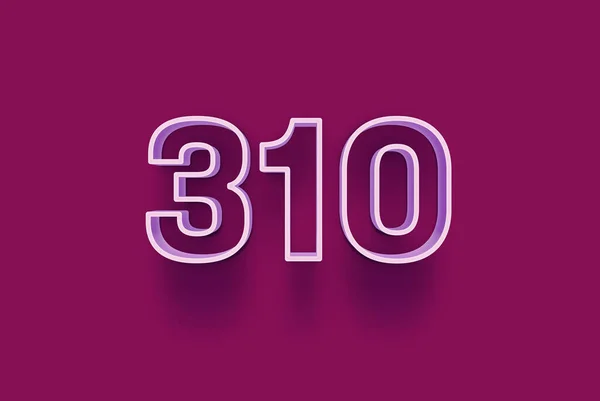 Number 310 Isolated Purple Background Your Unique Selling Poster Promo — Stock Photo, Image