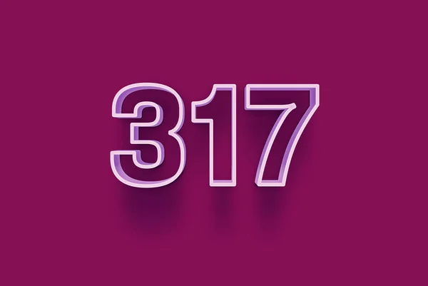 Номер 317 Изолирован Фиолетовом Фоне Вашего Уникального Рекламного Плаката Скидка — стоковое фото