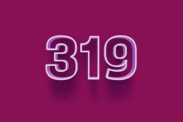 Número 319 Está Aislado Fondo Púrpura Para Oferta Única Venta — Foto de Stock