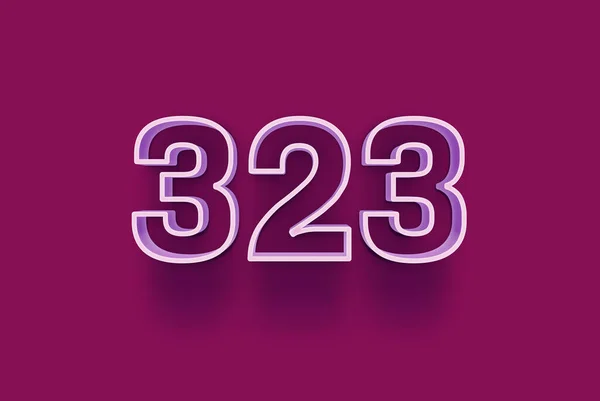 Номер 323 Изолирован Фиолетовом Фоне Вашего Уникального Рекламного Плаката Промо — стоковое фото