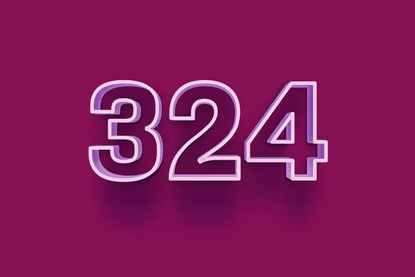 Номер 324 Изолирован Фиолетовом Фоне Вашего Уникального Рекламного Плаката Промо — стоковое фото