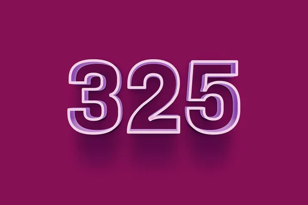 Numéro 325 Est Isolé Sur Fond Violet Pour Votre Vente — Photo