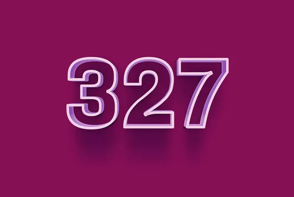 Número 327 Isolado Fundo Roxo Para Seu Único Cartaz Venda — Fotografia de Stock