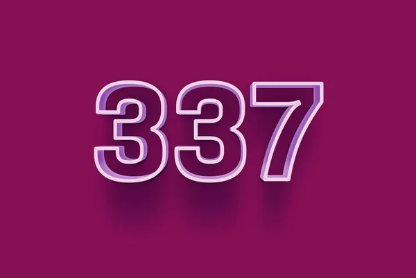 Numéro 337 Est Isolé Sur Fond Violet Pour Votre Vente — Photo