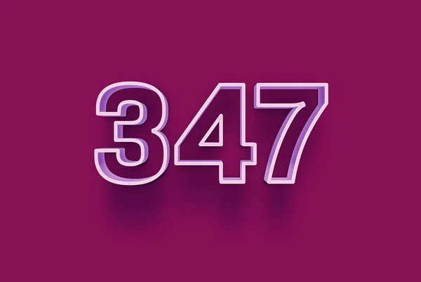 Номер 347 Изолирован Фиолетовом Фоне Вашего Уникального Рекламного Плаката Скидка — стоковое фото