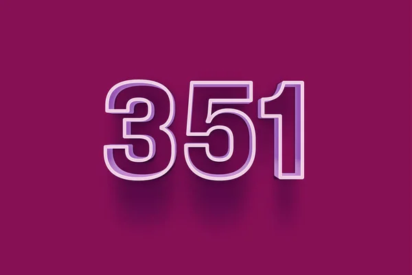 Number 351 Isolated Purple Background Your Unique Selling Poster Promo — Stock Photo, Image