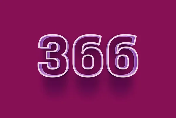 Номер 366 Изолирован Фиолетовом Фоне Вашего Уникального Рекламного Плаката Промо — стоковое фото