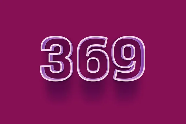 Número 369 Aísla Fondo Púrpura Para Oferta Única Compra Venta —  Fotos de Stock