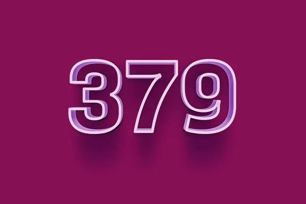 Номер 379 Изолирован Фиолетовом Фоне Вашего Уникального Рекламного Плаката Скидка — стоковое фото