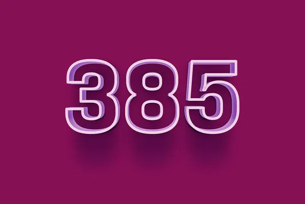 Número 385 Está Aislado Fondo Púrpura Para Oferta Única Venta — Foto de Stock