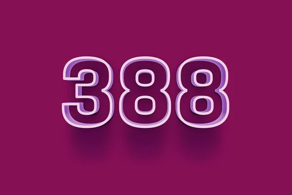 Numéro 388 Est Isolé Sur Fond Violet Pour Votre Vente — Photo