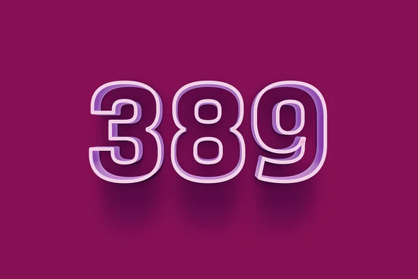 Numéro 389 Est Isolé Sur Fond Violet Pour Votre Vente — Photo