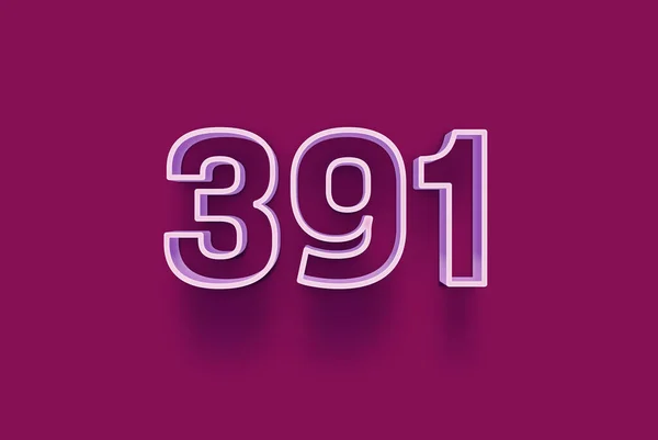 Номер 391 Изолирован Фиолетовом Фоне Вашего Уникального Рекламного Плаката Скидка — стоковое фото