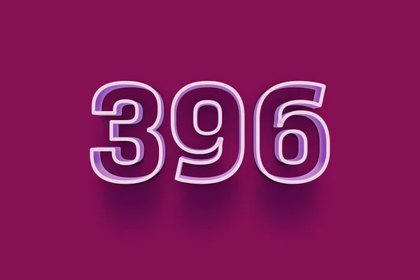 Номер 396 Изолирован Фиолетовом Фоне Вашего Уникального Рекламного Плаката Скидка — стоковое фото