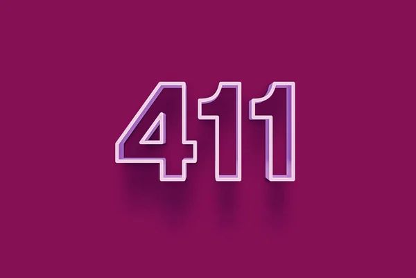 Номер 411 Изолирован Фиолетовом Фоне Вашего Уникального Рекламного Плаката Промо — стоковое фото