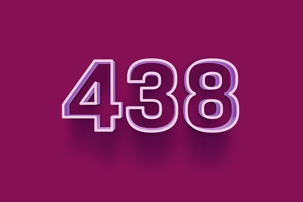 Número 438 Está Aislado Fondo Púrpura Para Oferta Única Venta —  Fotos de Stock