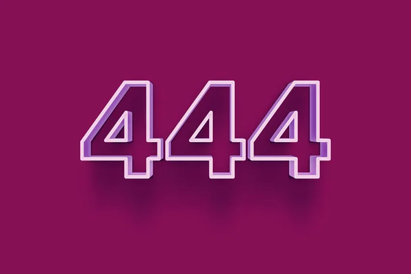 Номер 444 Изолирован Фиолетовом Фоне Вашего Уникального Рекламного Плаката Промо — стоковое фото