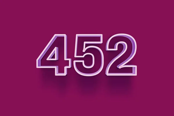 Número 452 Está Aislado Fondo Púrpura Para Oferta Única Compra — Foto de Stock