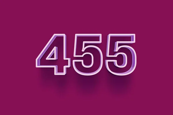 Numer 455 Jest Izolowany Fioletowym Tle Dla Unikalnej Sprzedaży Plakat — Zdjęcie stockowe