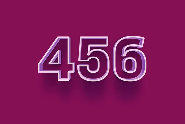 Nummer 456 Ist Isoliert Auf Lila Hintergrund Für Ihre Einzigartigen — Stockfoto