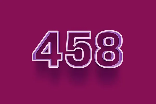 Número 458 Está Aislado Fondo Púrpura Para Oferta Única Compra — Foto de Stock