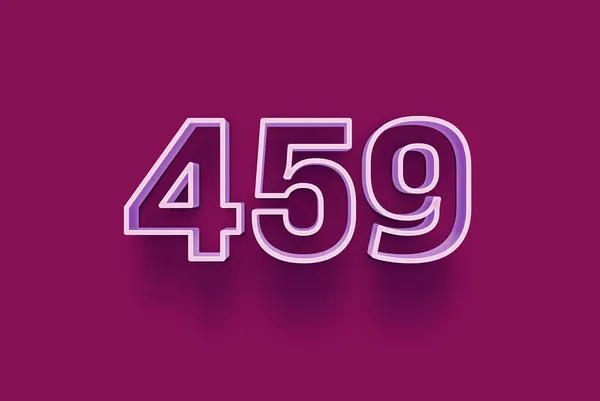 Número 459 Está Aislado Fondo Púrpura Para Oferta Única Compra — Foto de Stock