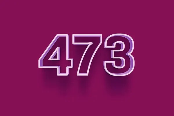 Número 473 Está Aislado Fondo Púrpura Para Oferta Única Venta —  Fotos de Stock