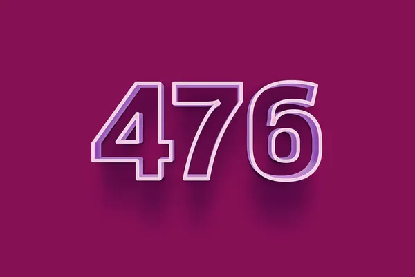 Número 476 Está Aislado Fondo Púrpura Para Oferta Única Compra —  Fotos de Stock
