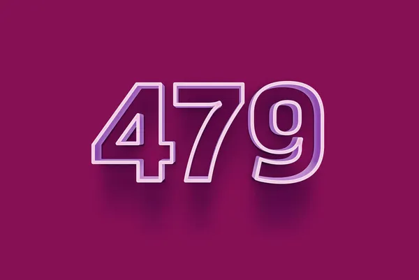 Numer 479 Jest Izolowany Fioletowym Tle Dla Unikalnej Sprzedaży Plakat — Zdjęcie stockowe