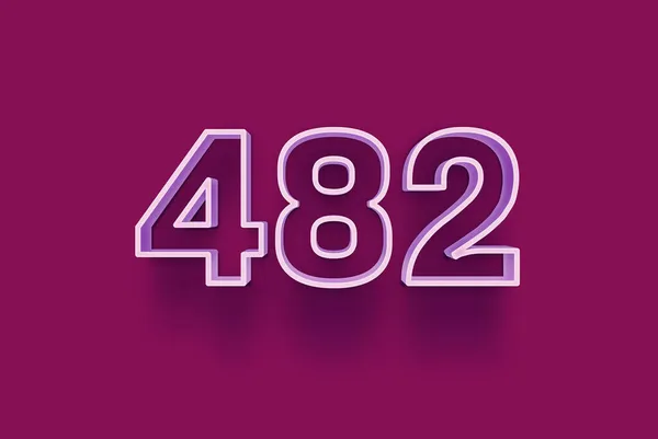 Número 482 Está Aislado Fondo Púrpura Para Oferta Única Compra — Foto de Stock