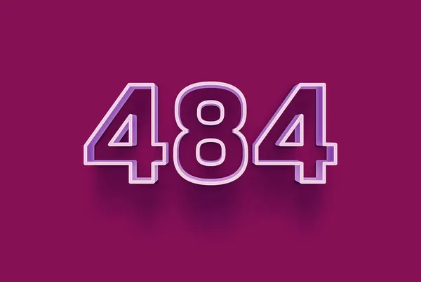 Nummer 484 Ist Isoliert Auf Lila Hintergrund Für Ihre Einzigartigen — Stockfoto