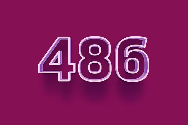 Number 486 Isolated Purple Background Your Unique Selling Poster Promo — Stock Photo, Image